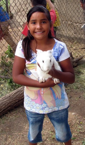 girl with bunny